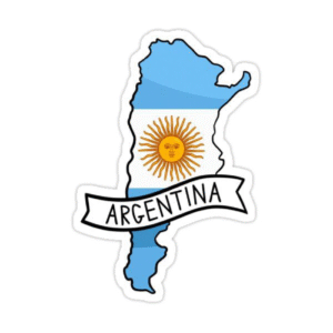 Sticker Argentina Map 5x5