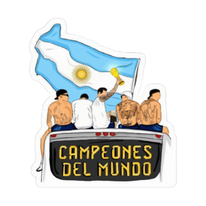 Sticker CAMPEONES DEL MUNDO ARG 5x5