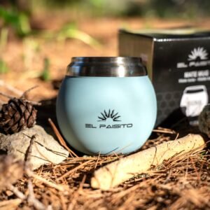 Mate Cup BOLA EL PAISITO – Stainless Steel and Rubber, LIGHT BLUE, 150 ml