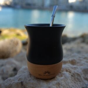 Mate Pack Ceramic/wood with Mate Straw and Brush – BLACK